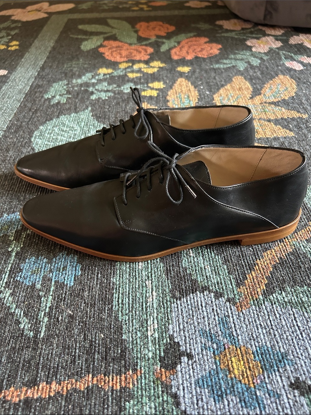 Jamie Haller Black Oxfords EU 39 Fits Women size 9 Worn once! Rare!!🖤 - Picture 9 of 13